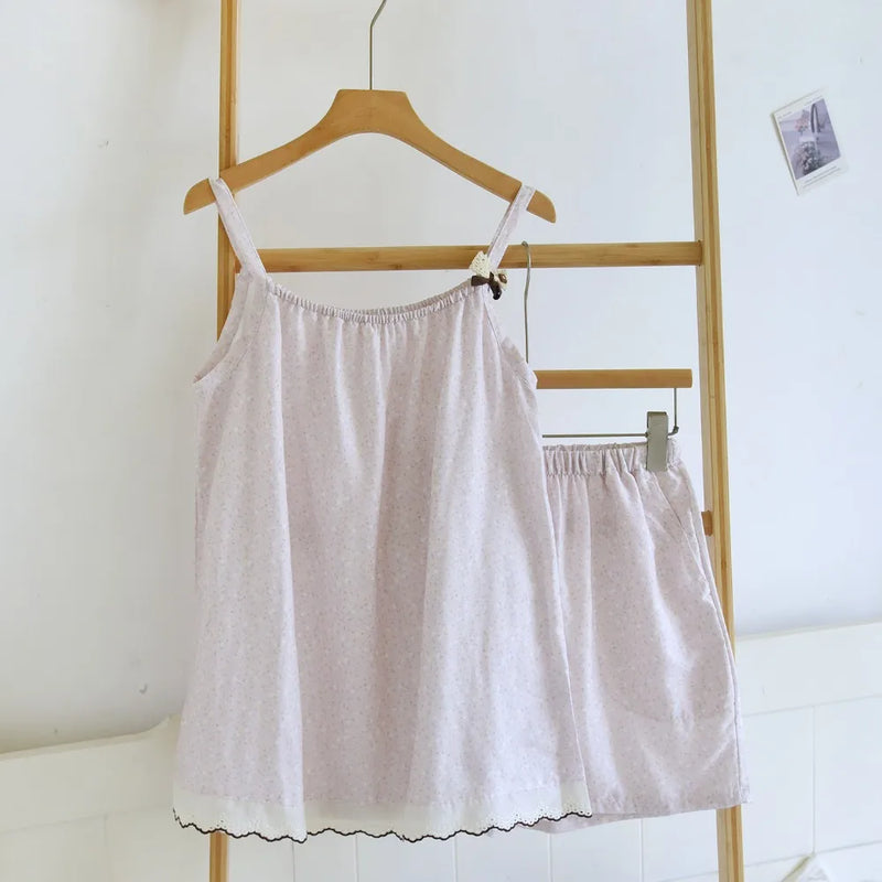 Summer Pajamas Women’s Loungewear Sleepwear Night Wear for Ladies Pure Cotton Home Wear 2PCS Sleeping Suits 2026 New Pijama