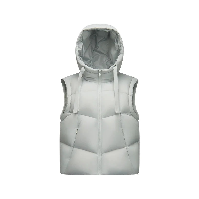 Semir Women Down Vest 90 Percent Down Fill Water Repellent Panel Design Solid Color Hooded Minimal Design 2026 New