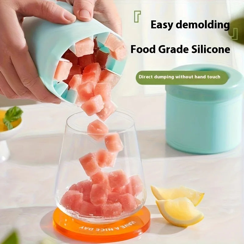 1PC Quick-freeze Silicone Ice Tray, Makes Perfectly Shaped Ice Cubes for Juices, Ice Buckets Fruit Juice Accessory, ice mold