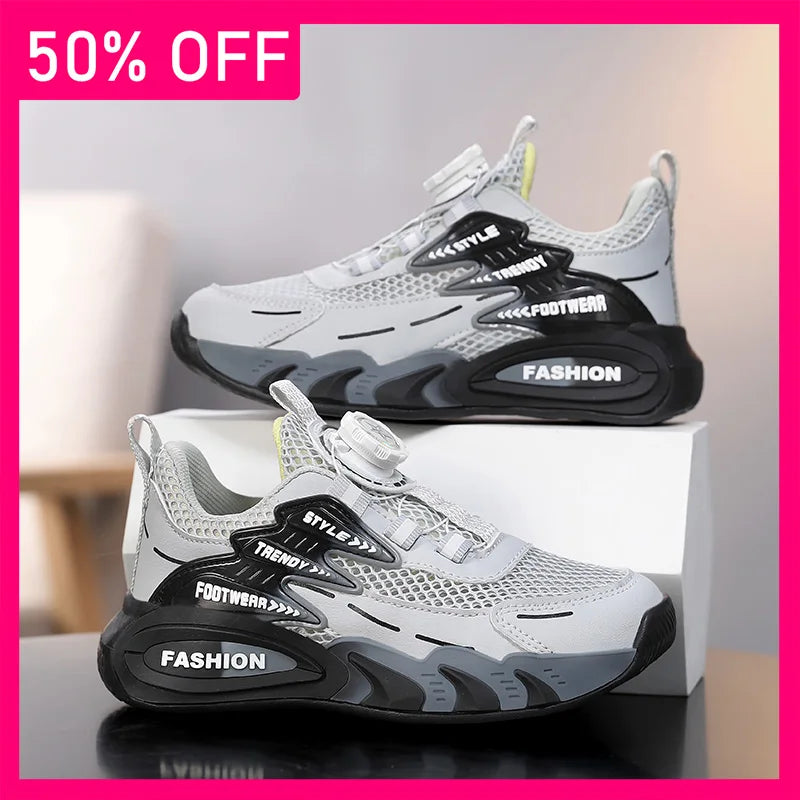 Children Sports Shoes Trendy Mesh Breathable Light Soft Sole School Casual Comfortable Sports Shoes Outdoor Fitness Tennis Shoes