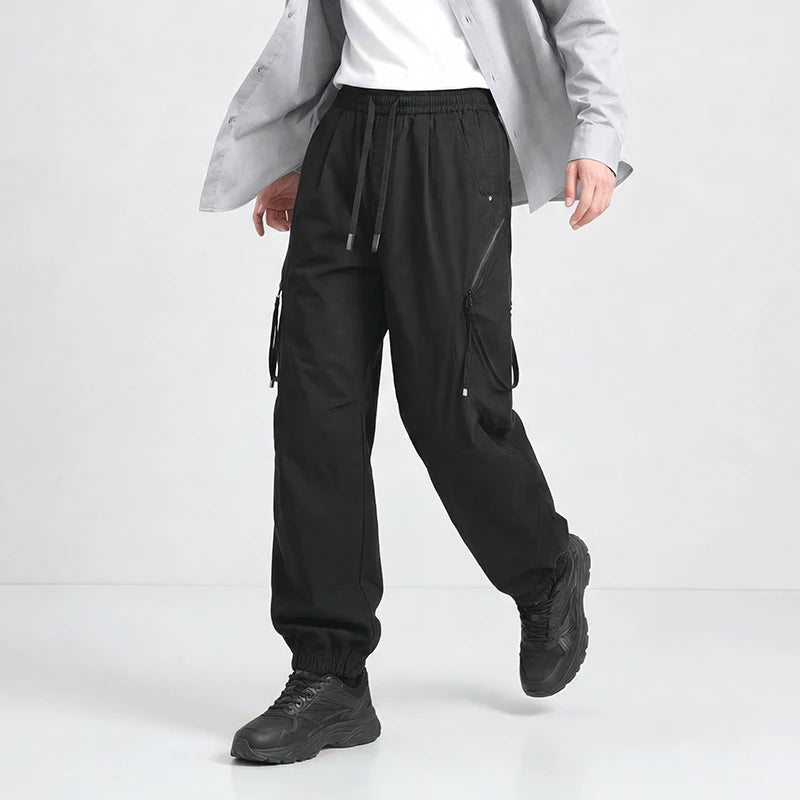 Semir Men Pants Washed Cotton Loose Curved Utility Cargo 2026 Autumn Comfortable Workwear Style Street Casual Daily Wear