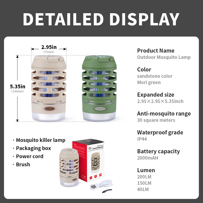 Naturehike Camping Light Mutifunctional Outdoor Insect Repellent Lamp Camping Fishing Tent Lighting Lamps