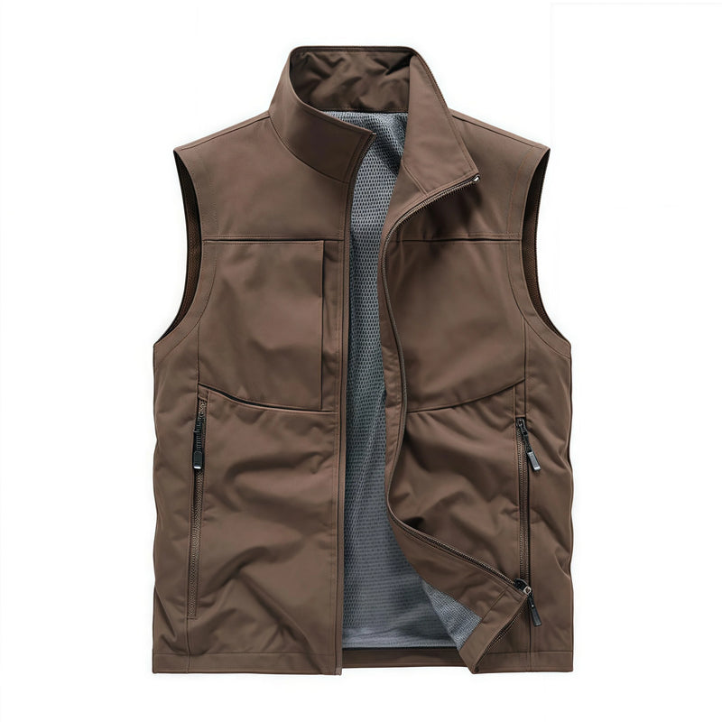 2026 Causal Hiking Fishing Vest Men Waterproof Windproof Sleeveless Running Jacket Motorcycle Outdoor  Biker Vest Men Clothing