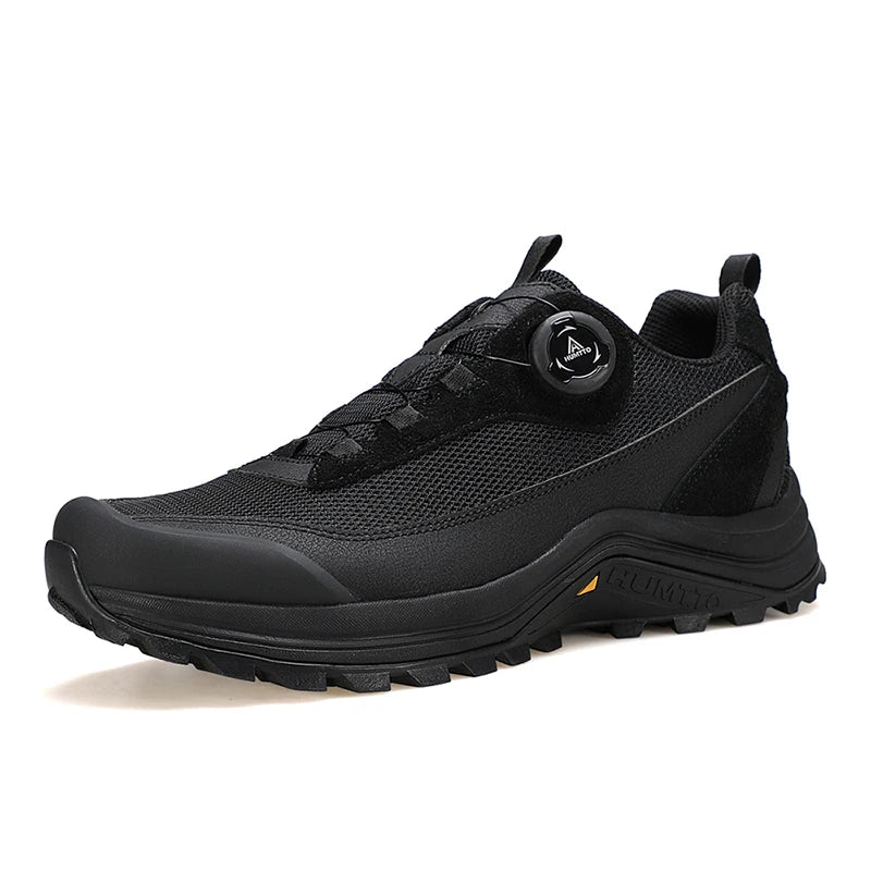HUMTTO Non-slip Men Hiking Shoes Leather Men's Sports Shoes Outdoor Summer Walking Sneakers for Man Breathable Trekking Boots