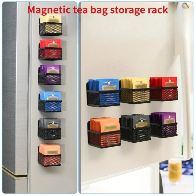 1PC Large capacity metal tea bag storage rack for placing storage rack,tea room,office pantry,, three colors choose from