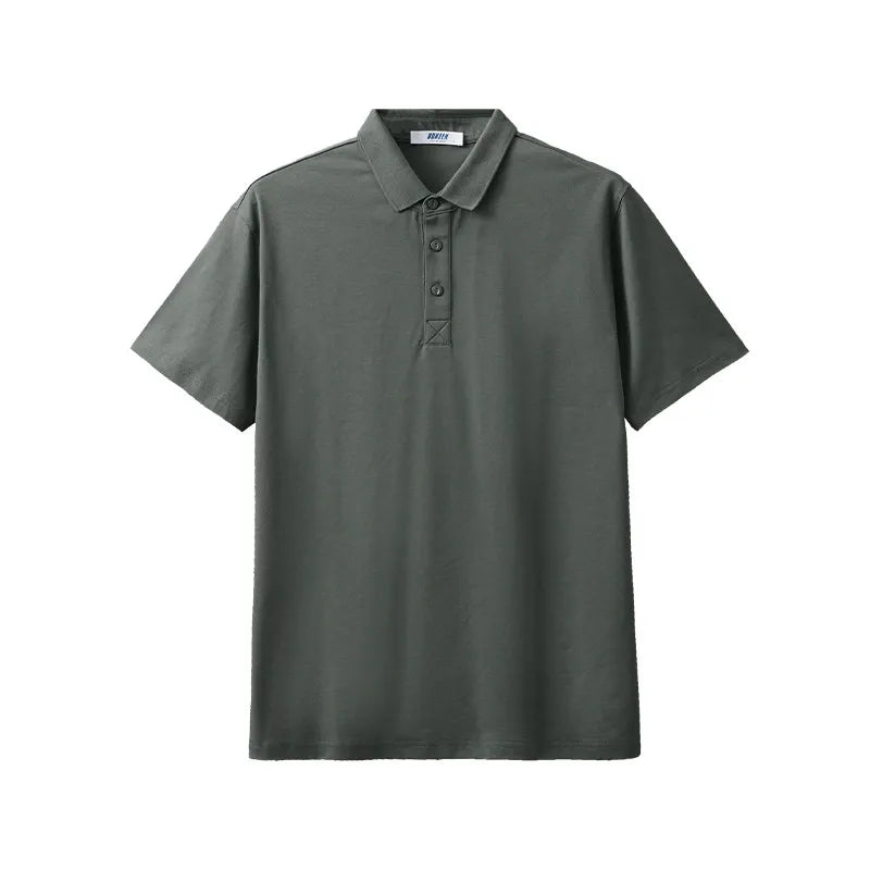 DUKEEN Men's 260G Heavyweight Cooling Sorona Polo Shirt Quick Dry Casual Summer Short Sleeve Golf Tee