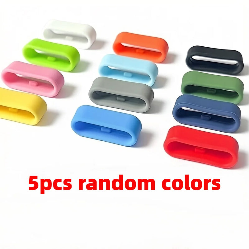 5/10pcs Multi-Color Band Keeper,Magic Band Locks,Silicone Material,Security Loop Compatible with Fitbit Charge,sport wristbands.