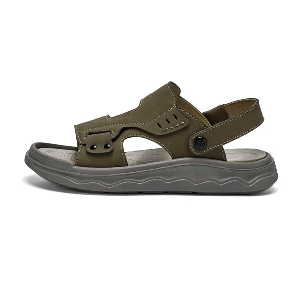 Summer Outdoor Retro Sandals Men Genuine Leather Sandals Beach Sandalias Hombre Verano Sandale Homme