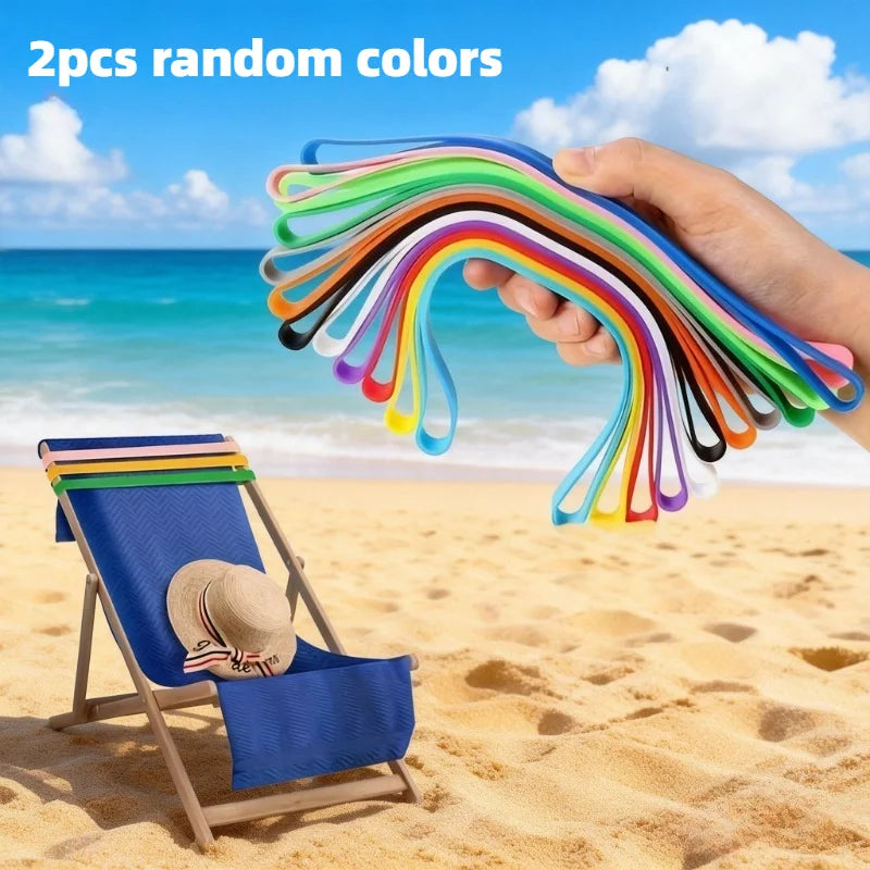 2/4pcs Durable Anti-Break Beach Towel Clips, Non-Electric, Random color, Windproof And Anti-Break, Excellent Elasticity.