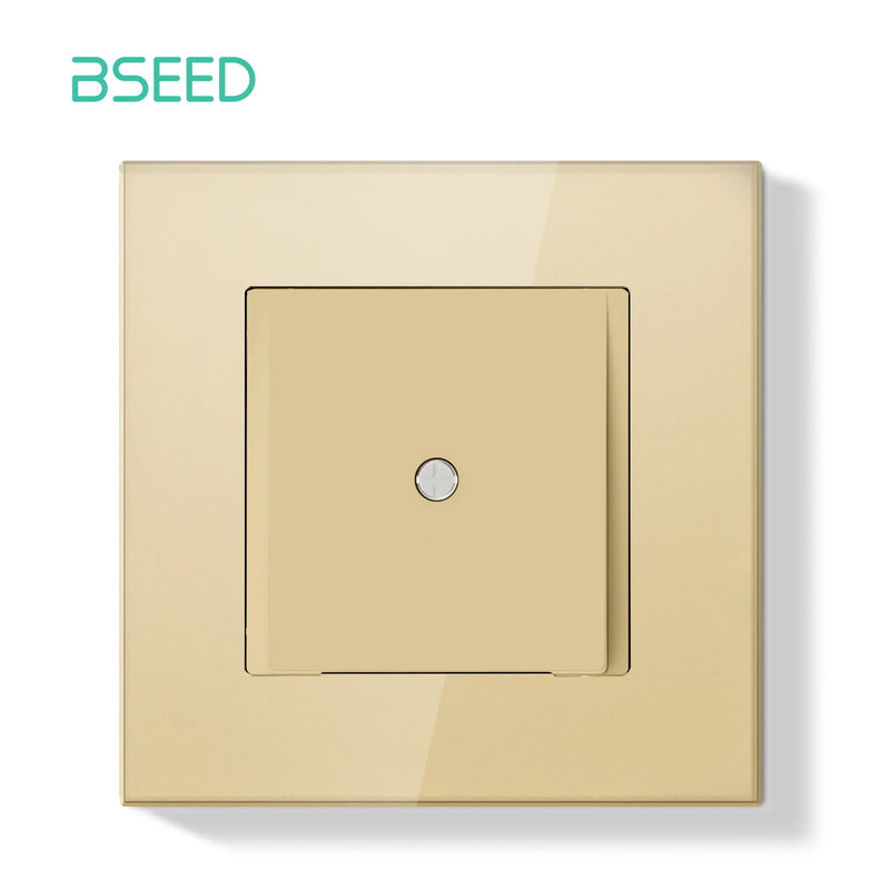 Bseed E Series Outlet Cover with Hole for Cable Exit Pre-Drilled Blank Wall Plate Replacement Faceplate for Switch and Socket