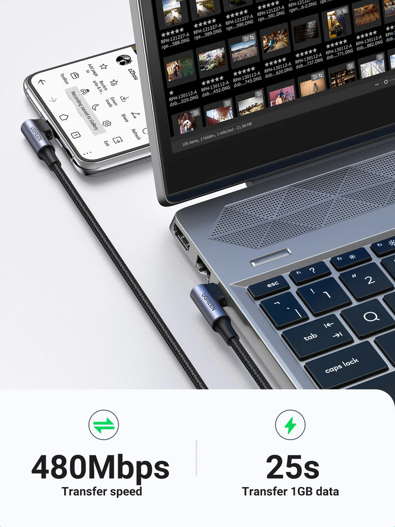 UGREEN PD100W USB C to USB C Charging Cable for iPhone 17 16 15 Samsung MacBook iPad Quick Charger 4.0 PD Fast Charging Cord