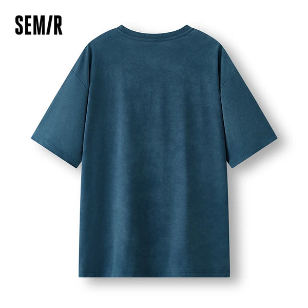 អាវយឺតបុរស Semir ឆ្នាំ ២០២៦ រចនាបថប៉ាក់អក្សរប្លុកពណ៌ កអាវទន់រលោង បែបសាមញ្ញ ទាន់សម័យ
