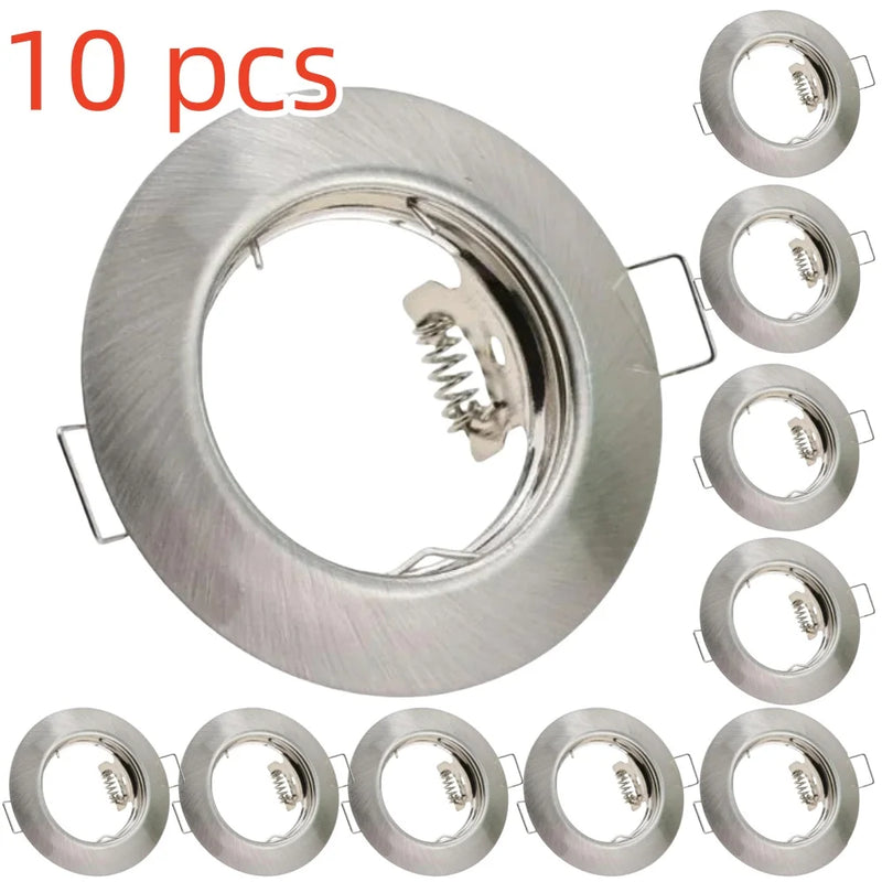 JOYINLED 1/10PCS Round Recessed LED Downlight Frame Adjustable Ceiling Light Fixture GU10 MR16 Bulb Holder Trim Spotlight