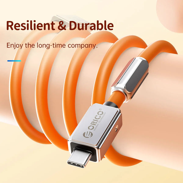 ORICO USB4 Cable 240W Silicone PD USB C Cable Data Line Fast Charging Cord Thunderbolt 3 8K for Tablet Laptop Samsung MacBook