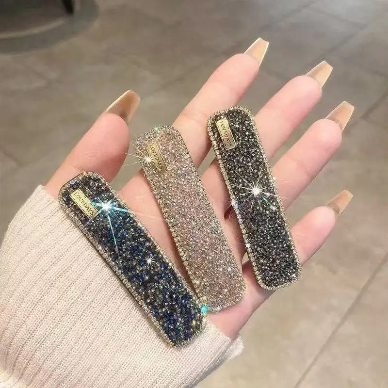 Diamond Hair Clip with Side Bangs and Broken Hair, BB Clip Clip, New Straight Clip