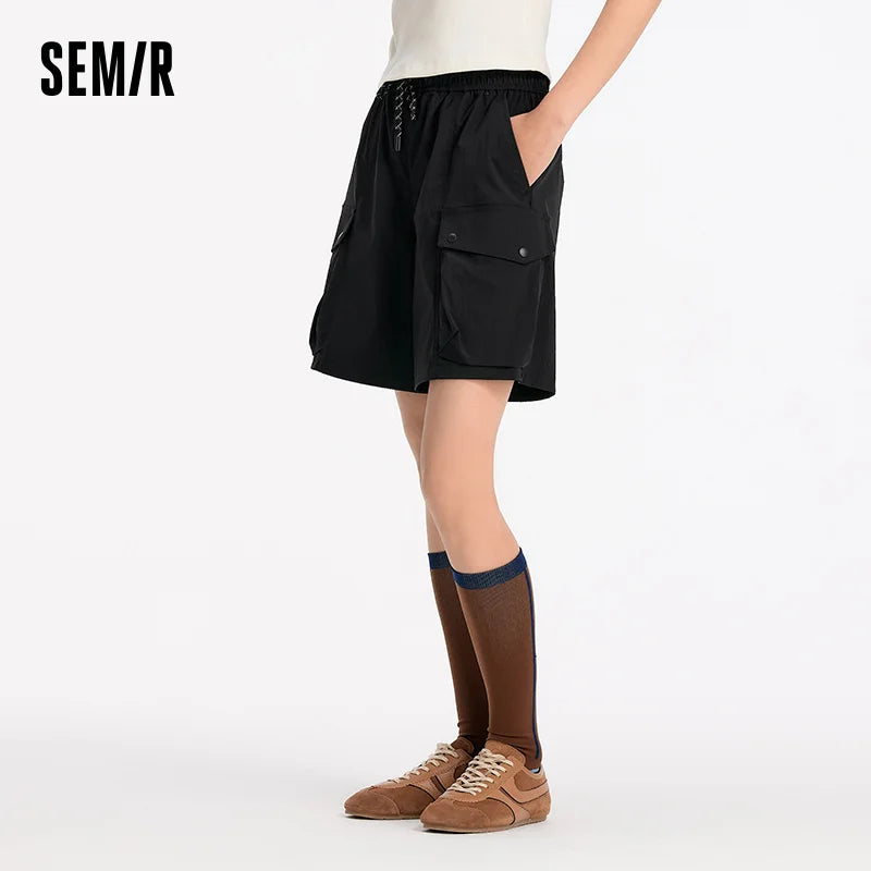 Semir Womens Shorts 2026 UV Protection Cool Feeling Texture Straight Workwear Style Outdoor