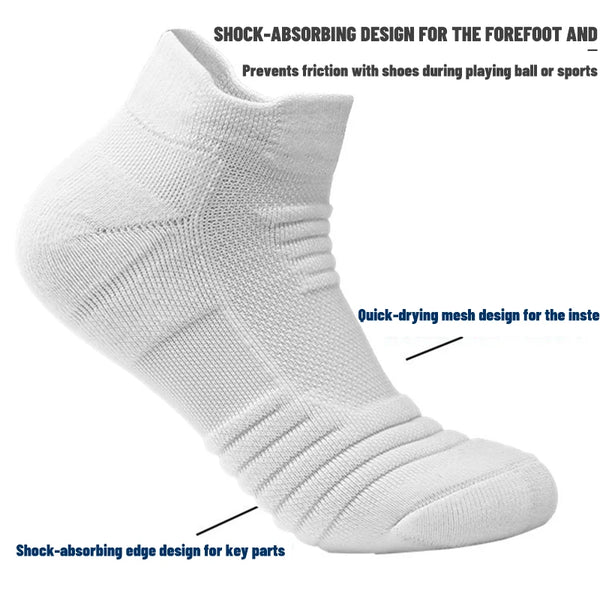 Running Compression Socks for Men Women  Anti-Blister Moisture Wicking Athletic Hiking Basketball Socks Cushion Socks