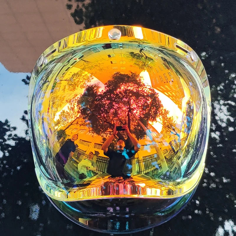 Motorcycle helmet sun shield / 3/4 motorcycle helmet lens bubble sun visor / retro helmet lens windshield / 12 colors optional