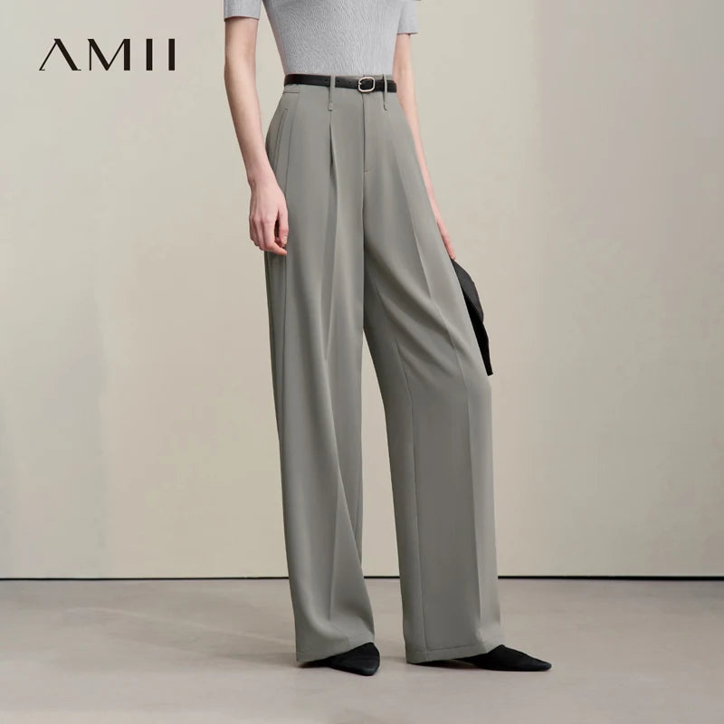 ខោជើងធំសម្រាប់នារី Amii ឆ្នាំ២០២៦ រដូវក្តៅថ្មីសម្រាប់ការិយាល័យ ខោរលុង ខោវែងសម្រាប់នារី 12612015