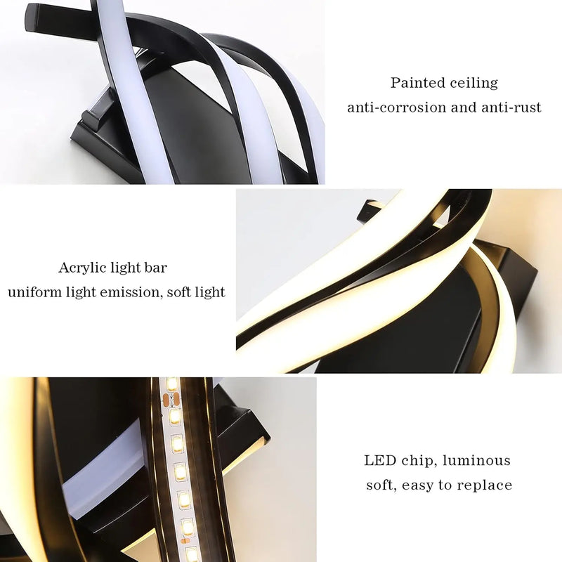 Modern LED Wall Lamp LED Wall Lights Indoor Acrylic Wall Sconce Light for Bedroom Living Room Office Restaurant Hallway Dimmable