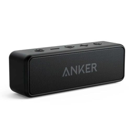 Anker Soundcore 2 Portable Wireless Bluetooth Speaker Better Bass 24-Hour Playtime 66ft Bluetooth Range IPX7 Water Resistance Black CHINA