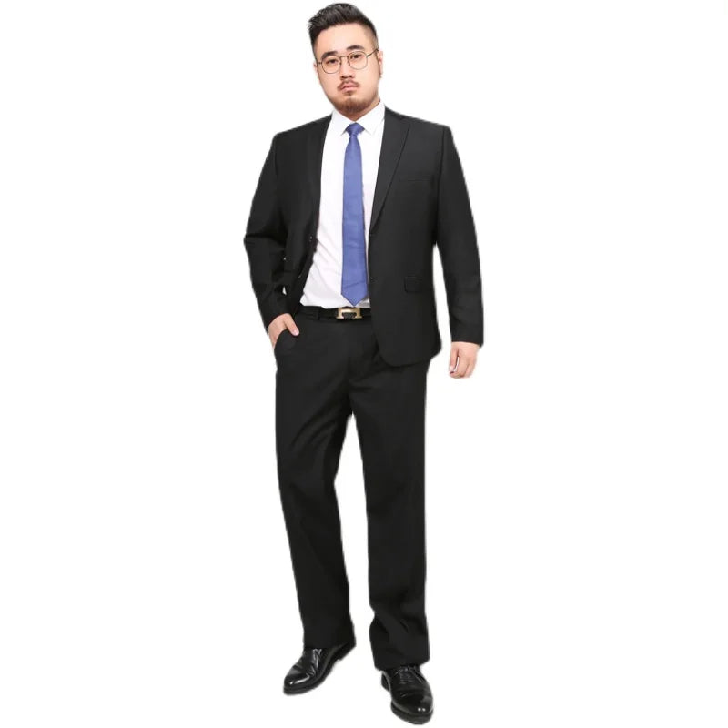 2026 New Men's Black Formal Suit 3-Piece, Business/Office Jackets and Vests Paired with Trousers. (M-10XL)
