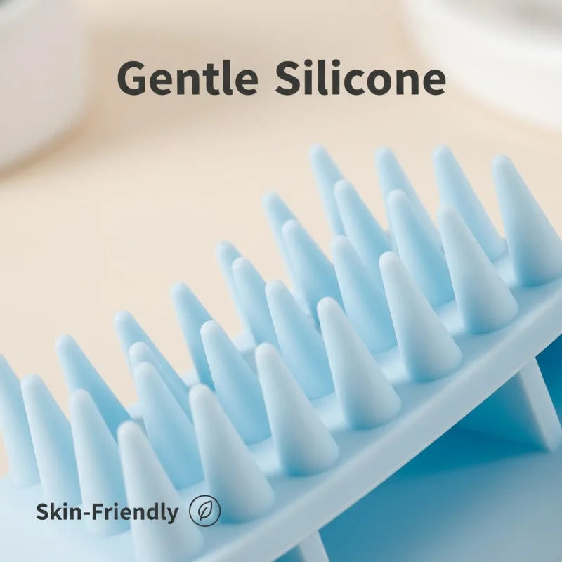 1pc Soft Silicone Wide Tooth Scalp Massage Comb Wet Dry Use Anti Dandruff Itch Relief Hair Washing Massager All Hair Types