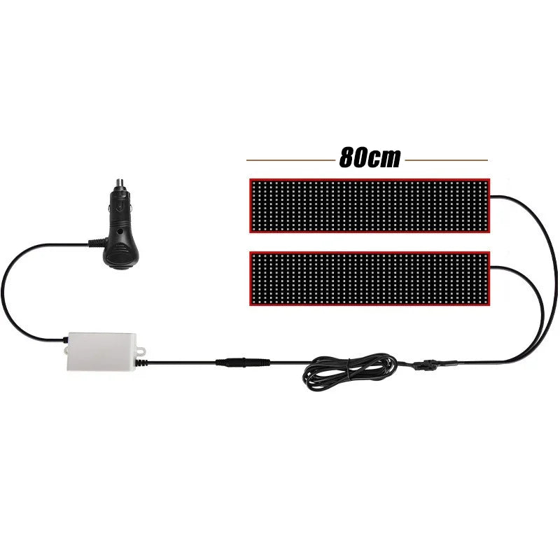 Truck Devil Eye LED Matrix Pixel Panel Remote Control Soft Foldable Lighting Animation Display Light Windshield Decor Sign Board