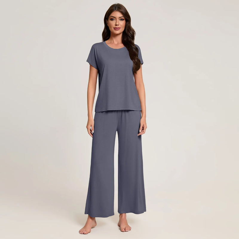 European Loose Home Pajamas Set New Modal Comfort Women's Suit Spring Autumn Sleepwear For Sleeping Clothes Lounge Pyjama