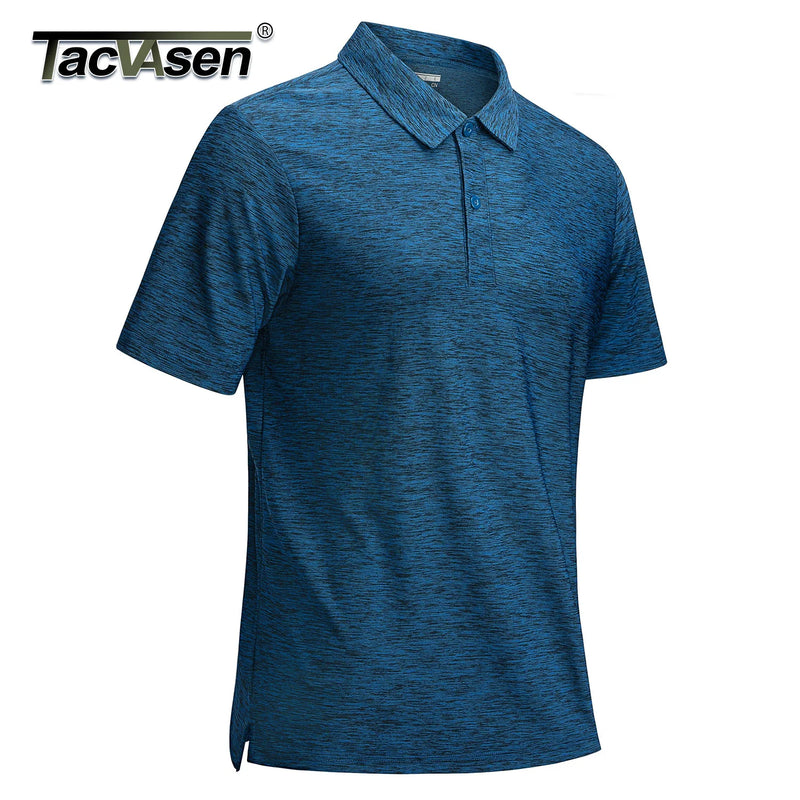 TACVASEN Mens Summer Casual Polo Lightweight Dry Fit Golf Shirts Moisture Wicking Sports Polo Shirt Workout Tees Work Shirts