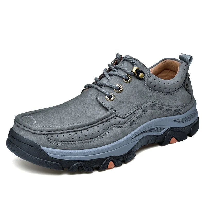 Mens Genuine Leather Oxford Shoes Cow Leather Lace Up Business Casual