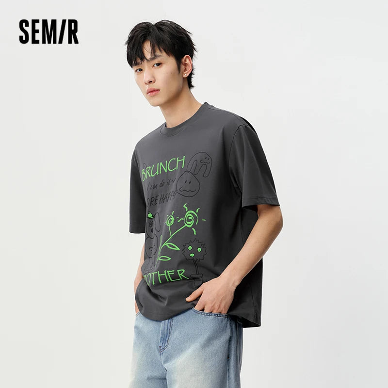 Semir Men Tshirt Cool Feeling Quick Dry Knit Casual Fashion 2026 Summer Lightweight Comfortable Daily Street Wear Top