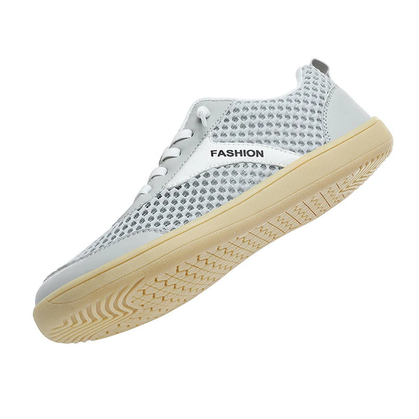 Men Wide Toe Box Breathable Mesh Slip on Sneakers Lightweight Non Slip Flat Walking Shoes Elastic No Tie Laces Summer Casual