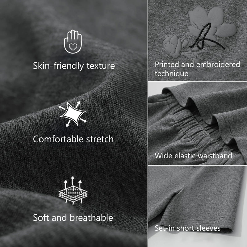 Amii Dress Woman 2026 Summer New Embroidered Lapel Collar Half Placket Elastic Waist Short Sleeve Midi Dress For Women 12642045