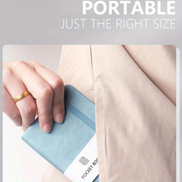 1pc A7 Pocket Notebook Journals, Small Notepad Notebooks For Note Taking.A7 Mini Note Pads With Pen Holder. 200 Pages notebooks