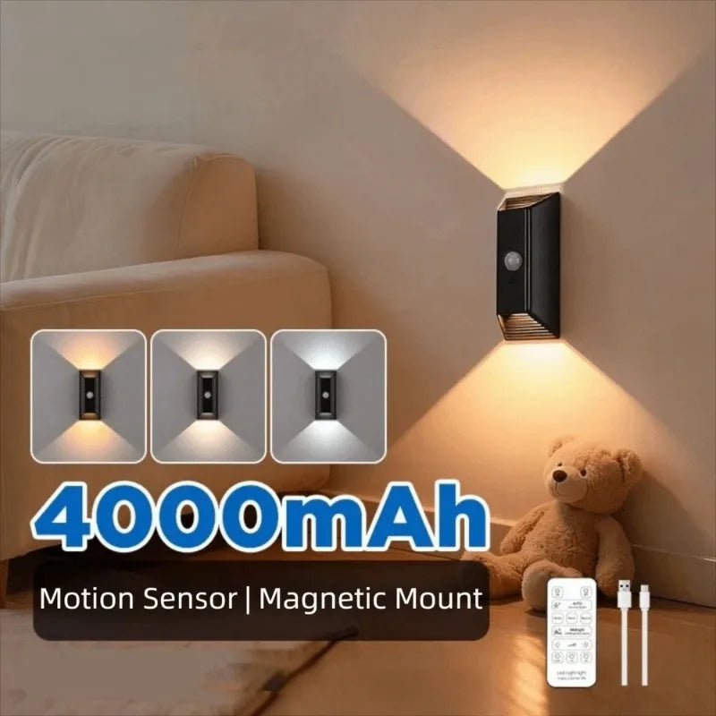 ចង្កៀងជញ្ជាំង LED ម៉ាញេទិកឥតខ្សែ ដែលអាចសាកបាន ឆ្លាតវៃ អាចបញ្ជាពីចម្ងាយបាន ស័ក្តិសមសម្រាប់ផ្លូវដើរ