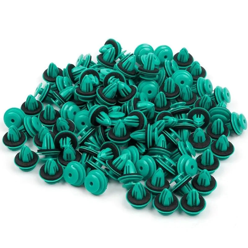 SEAMETAL 100pcs Auto Door Panel Clip Universal Nylon Retaining Clips Car Bumper Door Buckle for Fastener Rivets Car Accessories