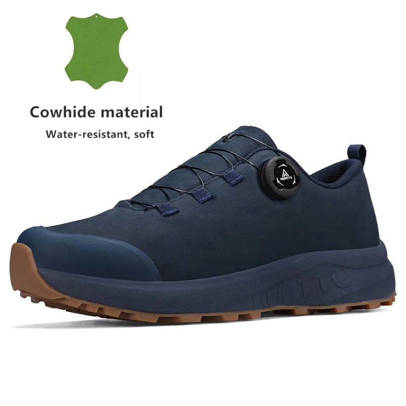 HUMTTO Hiking Shoes Winter Camping Men's Sports Shoes for Men Breathable Trekking Boots Man 2024 Leather Outdoor Safety Sneakers