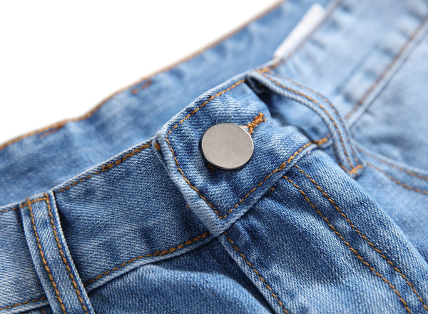 New Spring 2027 Men's Ripped Jeans, Blue Denim Pants for Summer and Fall, Asian Sizes 28–42.