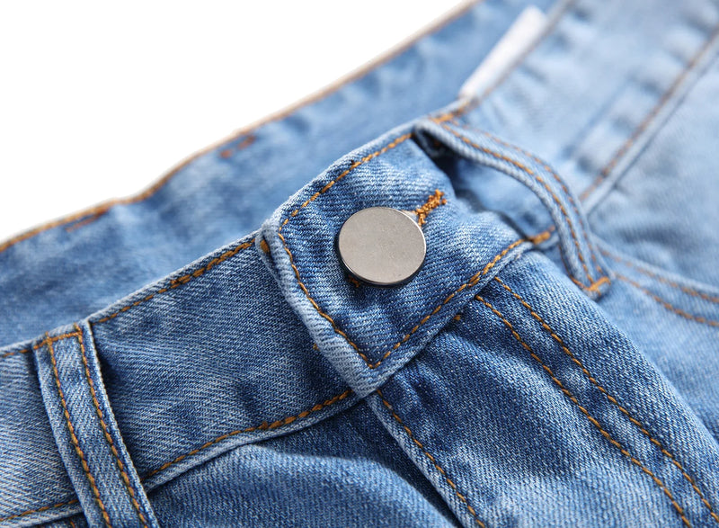 New Spring 2027 Men's Ripped Jeans, Blue Denim Pants for Summer and Fall, Asian Sizes 28–42.