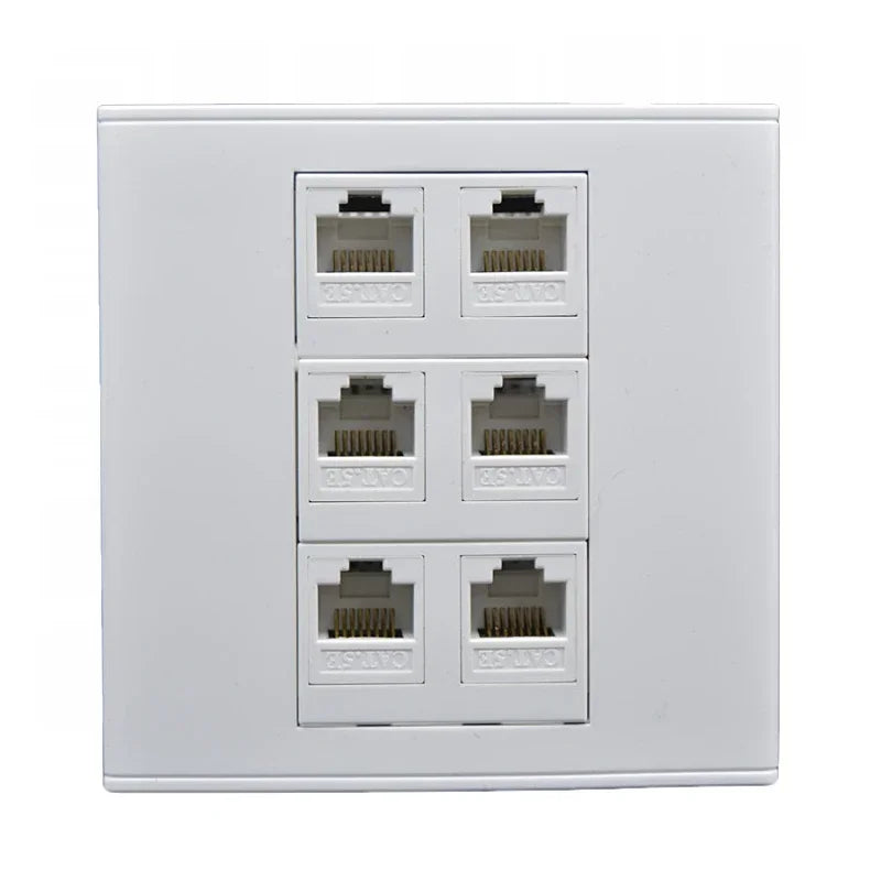 Model 86 six giga6 type network socket 6 no-hit RJ45 network cable module CAT6 computer wall panel, computer socket panel