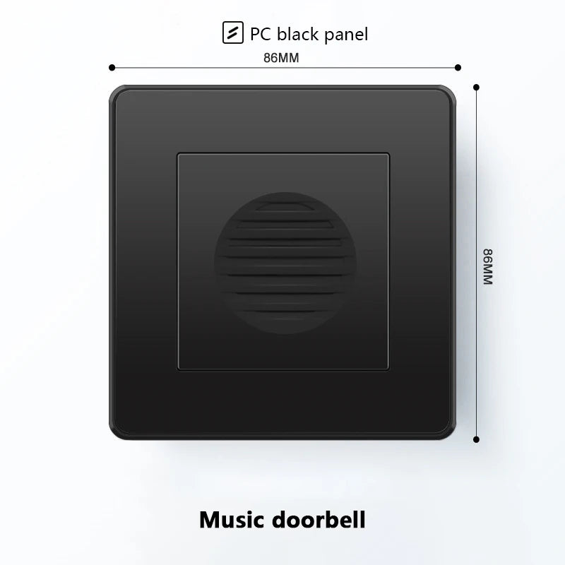 Wall Doorbell Switch Reset Push Button Wire drawing Panel,EU/UK/US/Standard Home hotel doorbell Automatic reset button switch 86