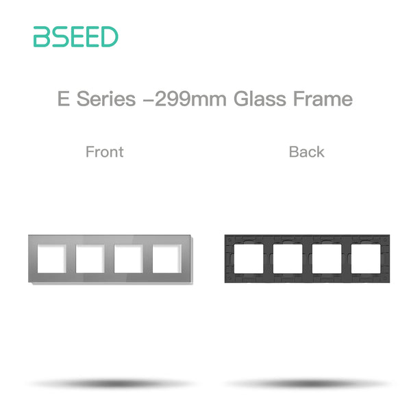 កុងតាក់ភ្លើងជញ្ជាំង BSEED 1/2Gang ជាមួយ LED 65W ម៉ូឌុលរន្ធ EU ផ្នែក ST រន្ធអ៊ីនធឺណិតទូរទស្សន៍ ផ្នែកស៊ុមកញ្ចក់ រួមបញ្ចូលគ្នាដោយឥតគិតថ្លៃ