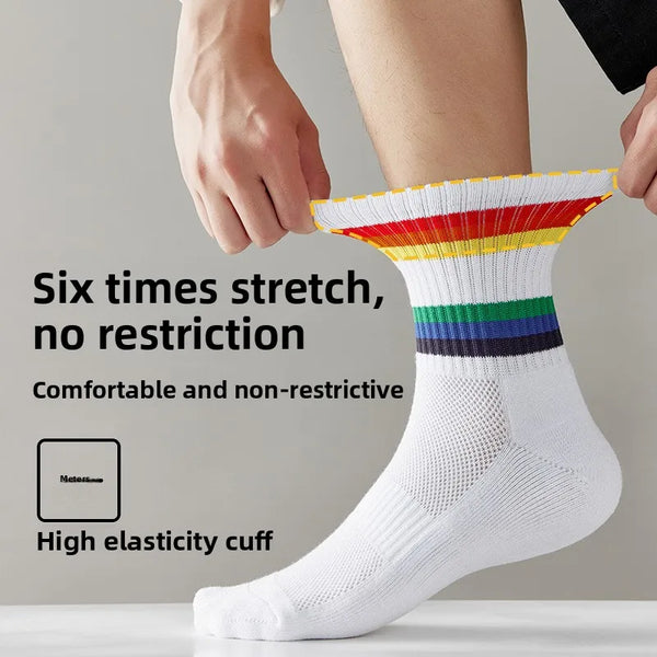 WRELS 1/2/3 Pairs Sports Socks Compression Socks Cushioned Men Women Moisture Wicking Arch Support Gym Athletic Running Socks