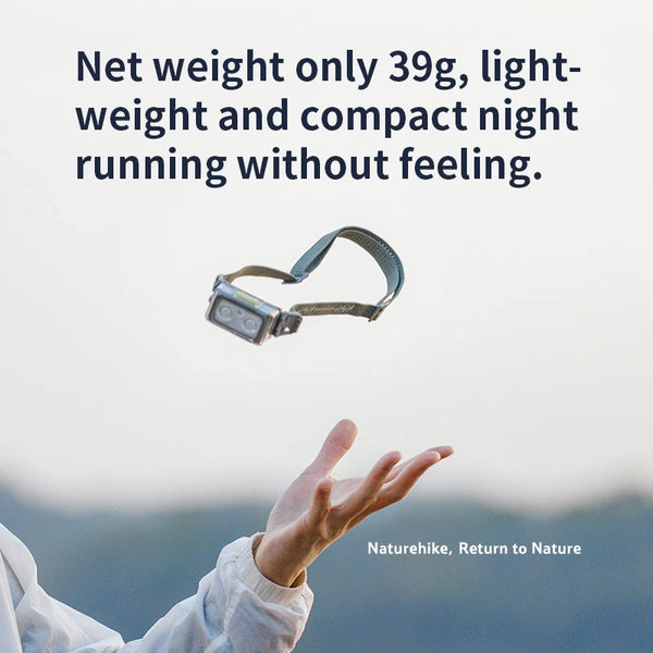 ចង្កៀងមុខ Naturehike Xing Ye Pro សម្រាប់ឡើងភ្នំក្រៅផ្ទះ បំពាក់ដោយភ្លើងខ្លាំង ធន់នឹងភ្លៀង រត់ នេសាទពេលយប់