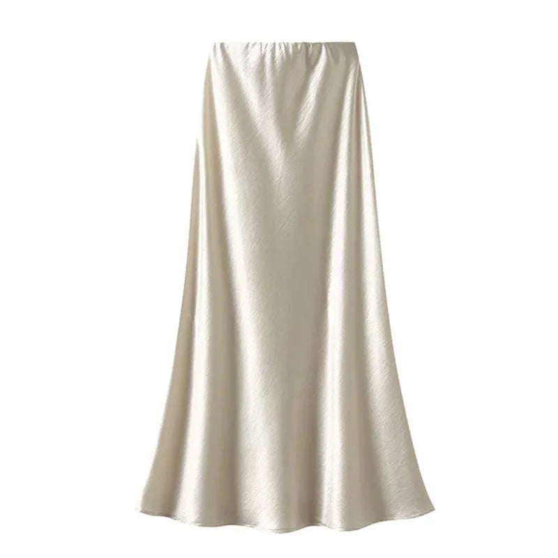 New Fall for Women: Black Glossy Pencil Skirt, Light Purple High-waisted Fishtail Skirts, Available in Beige, Gray, Brown, Red.