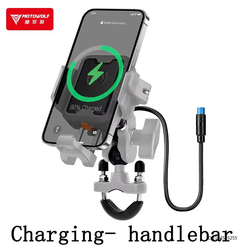 ជើងទ្រទូរស័ព្ទម៉ូតូ MOTOWOLF ដែលអាចស្រូបយកឆក់បាន ប្រឆាំងនឹងចោរកម្ម អាចលៃតម្រូវបាន ជាសកល សម្រាប់ជើងទ្រកង់ ស្កូទ័រ