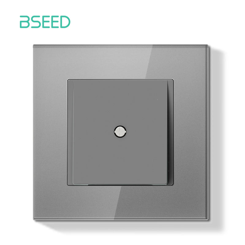Bseed E Series Outlet Cover with Hole for Cable Exit Pre-Drilled Blank Wall Plate Replacement Faceplate for Switch and Socket