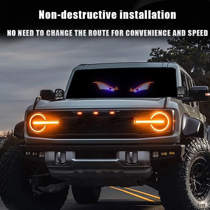 Devil Eyes Light for Cars Windshield USB Plug with11 Modes Warning Lamp Signs Atmosphere Decor Lighting for Car Accessories