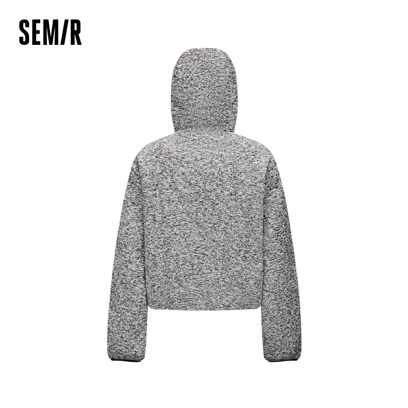 អាវក្រៅ Semir សម្រាប់នារី មានក្រណាត់រោម ៩០ ភាគរយ ទម្ងន់ស្រាល រលុង រចនាបថទំនើប សម្លៀកបំពាក់រដូវរងាថ្មី ឆ្នាំ២០២៦ សម្រាប់ពាក់ប្រចាំថ្ងៃ